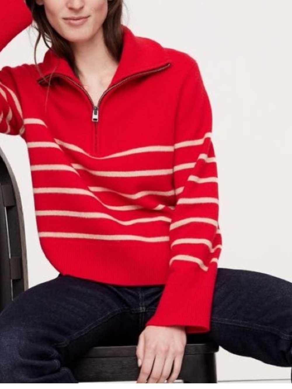 New Without Tags Banana Republic Cashmere Half ZipSweater